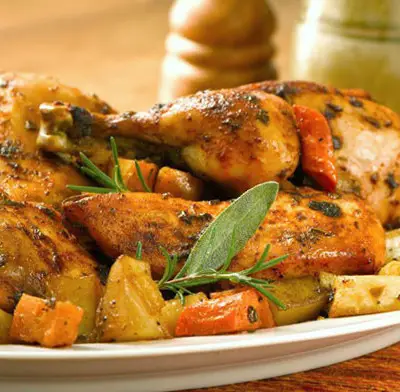 עוף בתנור עם ירקות 7 עוף בתנור עם ירקות